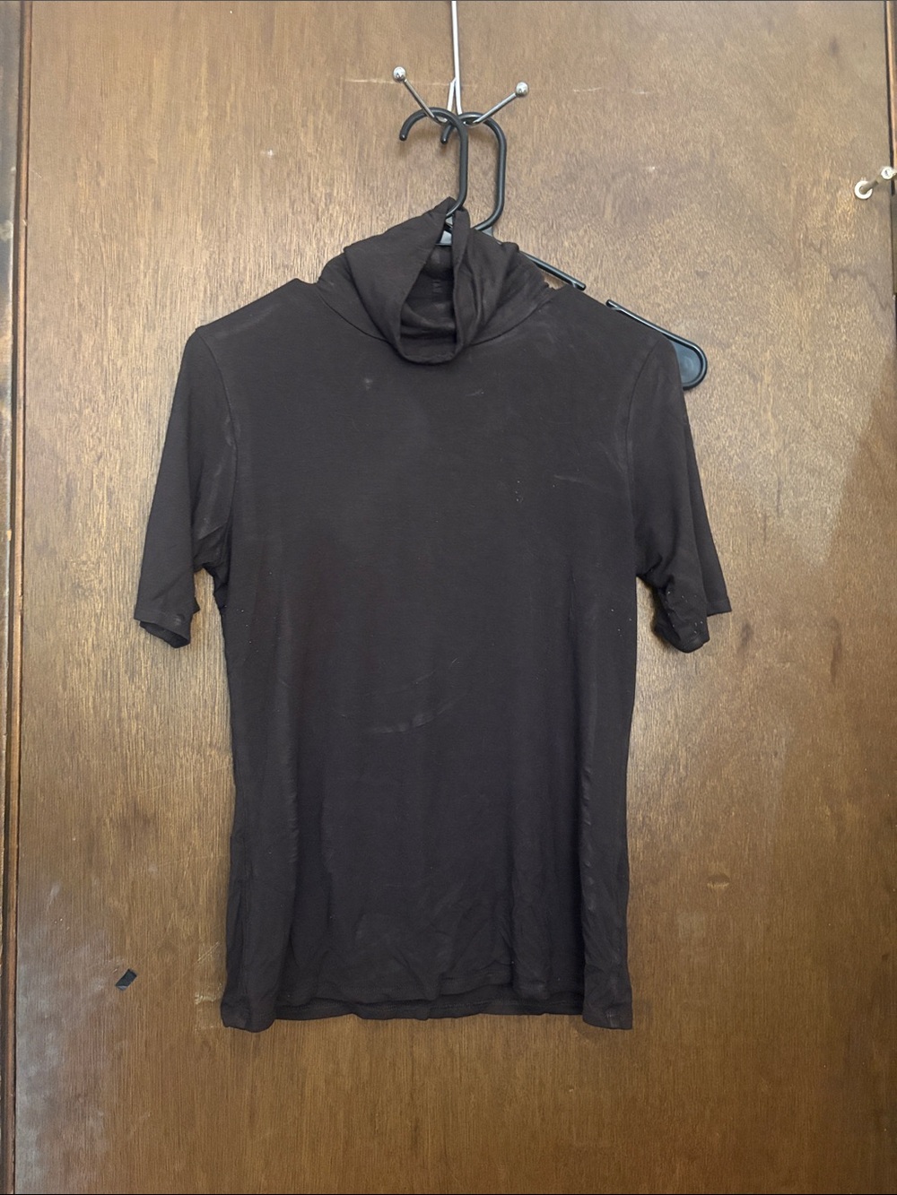 Michael Kors Black Short-Sleeve Turtleneck Polo